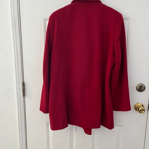 Pendleton Woman's Red 100% Italian Fabric Merino Wool Outdoor Warm Jacket Sz 14 - Picture 9 of 11